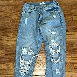 Ripped mom jeans